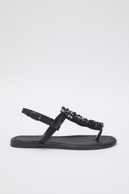 Trendyol Shoes Siyah Tasl? Bilek Bantl? Parmak Aras? Kad?n S?k Sandalet TAKSS25SD00006 - Trendyolmilla фото 6