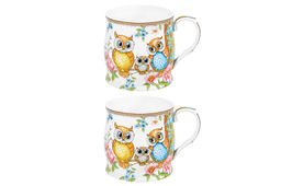 Набор 2 кружек 300 мл 11,5*8,5*8,5 см Совушки, NEW BONE CHINA - Elan gallery фото 4