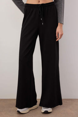 Siyah Pamuklu Genis Paca Ince Orme Spor Esofman Alt? TWOAW22EA0053