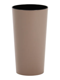 Кашпо со вставкой 26х26х46 см (вставка 9 л) "КАМЕЛИЯ 3" капучино