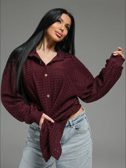 Стелла рубашка женская (шоколад) - Lovetex фото 22