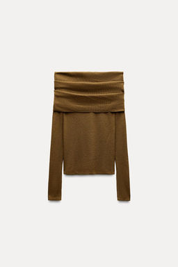 OFF-THE-SHOULDER KNIT TOP - Zara фото 5