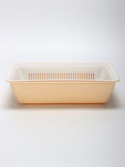 Туалет глубокий с сеткой 36×25×9 см, белый/бежевый