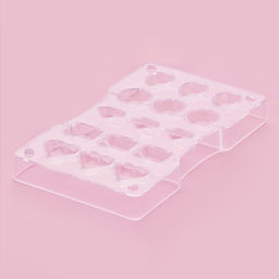 Форма для конфет и шоколада Самоцветы, 15 ячеек, 20?12?2.5 см, прозрачная