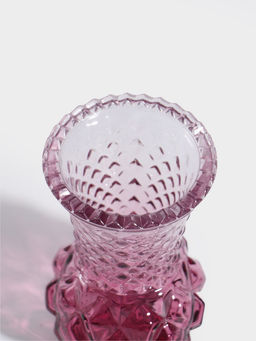 Ваза стекло настольная "Миниатюра" (набор 5 шт) 11,5-13 см, малиновый