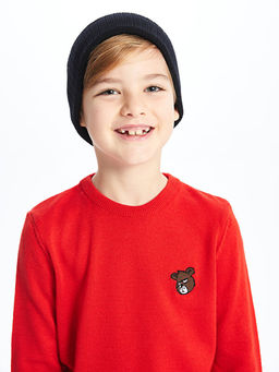 Bisiklet Yaka Uzun Kollu Erkek ?ocuk Triko Kazak