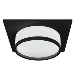 Светильник потолочный встраиваемый, 15W 230V GX53, черный, квадрат, без лампы, DL501