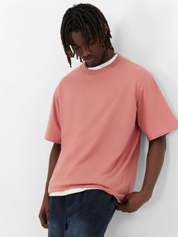 Футболка мужская розовая оверсайз св.терракотовый 111846