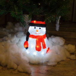 ULD-M1827-030/STA WHITE IP20 SNOWMAN-3 Фигура светодиодная Снеговик-3, 18*28см, 30 светодиодов. Белый свет. Провод прозрачный. TM Uniel - Volpe фото 2