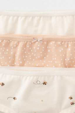 Crockid _ К 1964-3уп/светлый песок,айвори,пчелки трусы для дев