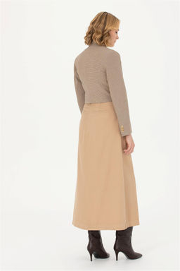 Женская тканая юбка песочного цвета - U.s. polo assn фото 4