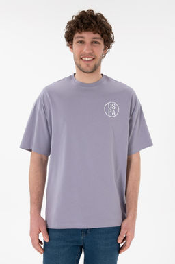 Erkek Oversize Fit Bisiklet Yaka Gri Ti__rt Sepette S_rpriz _ndirim - U.s. polo assn фото 2