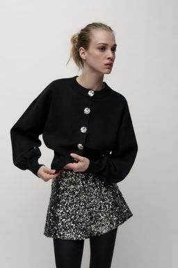 KNIT CARDIGAN WITH LARGE BUTTONS - Zara фото 3