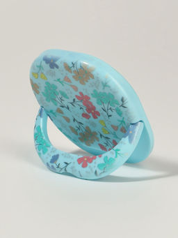 Зеркало карманное Узор, с подставкой, 8?8 см, голубое - Qf фото 3