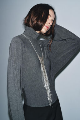 HIGH NECK T-SHIRT - Zara фото 4