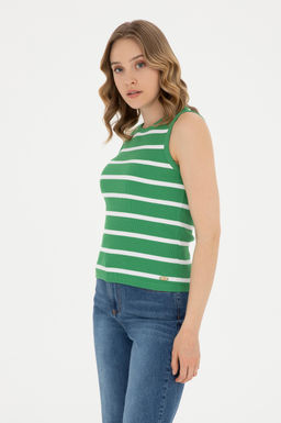 Женская зеленая футболка без рукавов с круглым вырезом Неожиданная скидка в корзине - U.s. polo assn фото 8