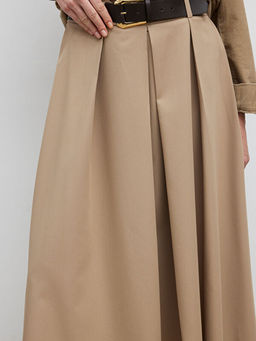 Beli Kemerli Pileli Etek