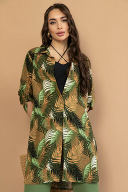Рубашка Леона (листья/зелёный) - Эльза фото 9