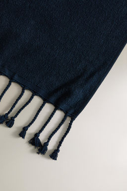 FRINGED COTTON BEACH TOWEL