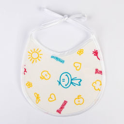 Нагрудник детский 18×18 см., микрофибра с ПВХ покрытием «Витоша», белый