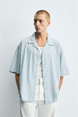 STRIPED JACQUARD WASHED SHIRT - Zara фото 2