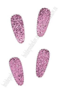 Лазерная вырубка из кожзама для заколки Клик-клак 6 см (10 шт) розовый №9, несклеенная