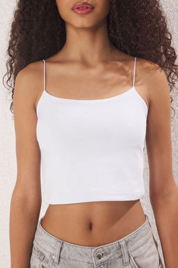 Trendyolmilla Antrasit-Beyaz-Bordo-Bej 4lu Paket Ask?l? Crop Vucuda Oturan Esnek Orme Atlet TWOSS25AL00051  фото 18