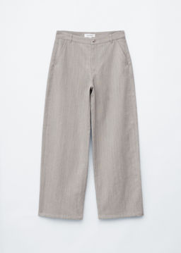 Pantalones de lana de perneras anchas