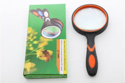 Лупа увеличительная 75mmХ4 чёрн-оранжевая