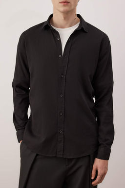 Siyah Regular Erkek Gomlek TMNAW26GO00015 - Trendyolmilla фото 16