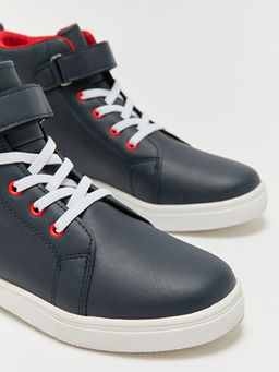 Bask?l? Ba?c?k ve C?rt C?rtl? Erkek ?ocuk Spor Ayakkab? - Waikiki фото 3