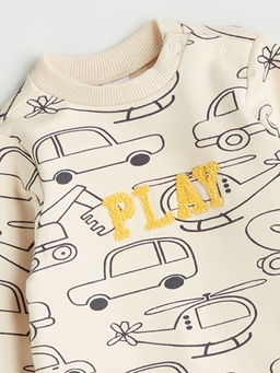 Bask?l? Erkek Bebek ??t??tl? Tulum