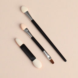 Цена за 5 шт. Набор аппликаторов для теней «Ассорти», 3 шт., чёрный