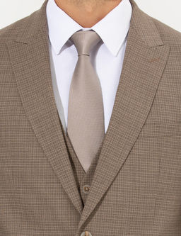 A__k Kahverengi Ex. Slim Fit Tak_m Elbise