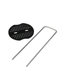 Скоба U-образная, h=15 см, с пластиковым зажимом, набор 10 шт., Greengo