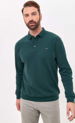 Поло д/р F421-07-7021 green - Fine joyce фото 2