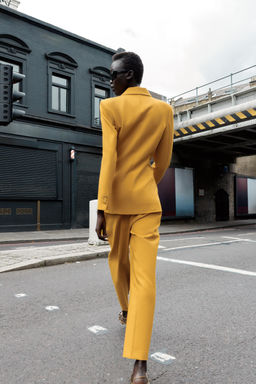DOUBLE-BREASTED BLAZER WITH SHOULDER PADS - Zara фото 7