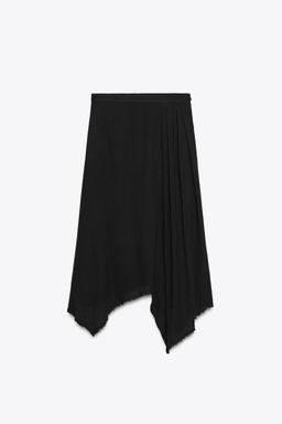 ZW COLLECTION ASYMMETRIC MIDI SKIRT - Zara фото 6