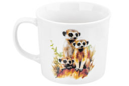 Кружка 360 мл 12,5*9,5*8,3 см "Сурикаты" NEW BONE CHINA