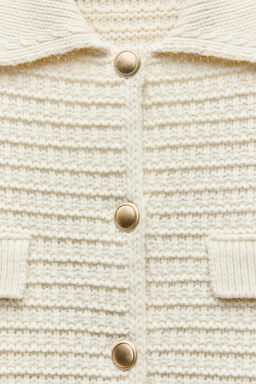 COLLAR KNIT JACKET - Zara фото 6