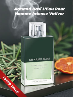 ARMAND BASI LEau Pour Homme Intense Vetiver men 75ml edt