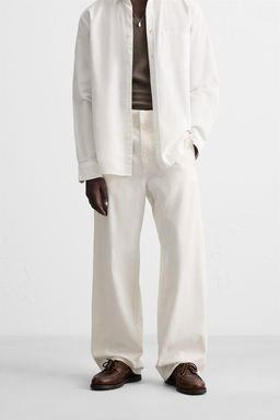 COTTON-HEMP CHINO TROUSERS - Zara фото 2
