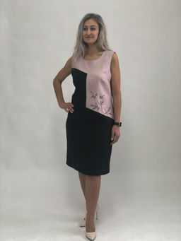 100% ЛЁН Платье ПОЛУПРИЛЕГАЮЩЕЕ - Елецкие узоры фото 2