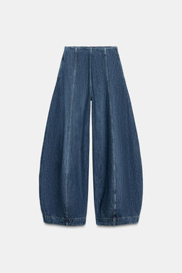 ZW COLLECTION BALLOON HIGH-WAIST JEANS - Zara фото 2