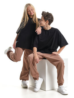 Брюки спортивные удобство и стиль для активных 22-7991 коричневый - Mini maxi фото 3