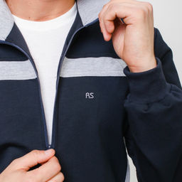 RODOS Спортивный костюм мужской весна/лето М-187 Синий/Меланж  фото 5