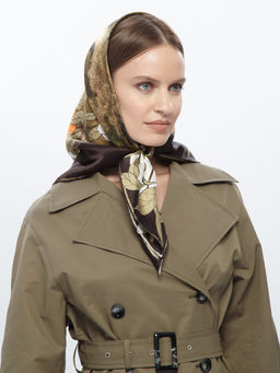 Платок жен. шелк 86х86 SS03-8234-15 - Eleganzza фото 4