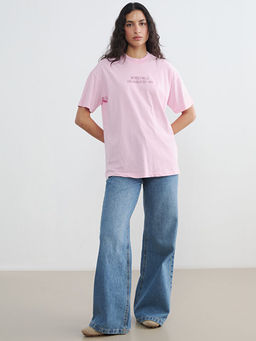 Bisiklet Yaka Bask?l? Kad?n Ti??rt