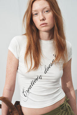 T-SHIRT WITH CONTRASTING TRIMS - Zara фото 9