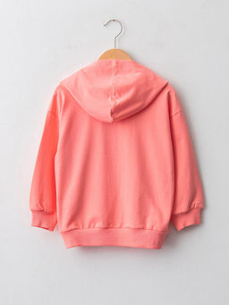 Kap??onlu Bask?l? Uzun Kollu K?z ?ocuk Fermuarl? Sweatshirt - Waikiki фото 2